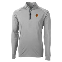 MLB Baltimore Orioles Cutter & Buck Big & Tall Adapt Eco Knit Stretch Recycled Quarter-Zip Pullover Top