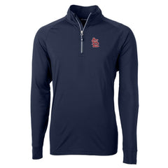 MLB St. Louis Cardinals Cutter & Buck Big & Tall Adapt Eco Knit Stretch Recycled Quarter-Zip Pullover Top