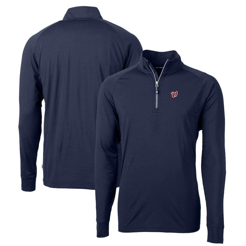 MLB Washington Nationals Cutter & Buck Big & Tall Adapt Eco Knit Stretch Recycled Quarter-Zip Pullover Top