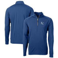 MLB Kansas City Royals Cutter & Buck Big & Tall Adapt Eco Knit Stretch Recycled Quarter-Zip Pullover Top