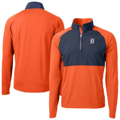 MLB Detroit Tigers Cutter & Buck Adapt Eco Knit Hybrid Recycled Quarter-Zip Jacket