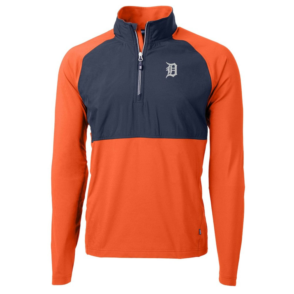 MLB Detroit Tigers Cutter & Buck Adapt Eco Knit Hybrid Recycled Quarter-Zip Jacket