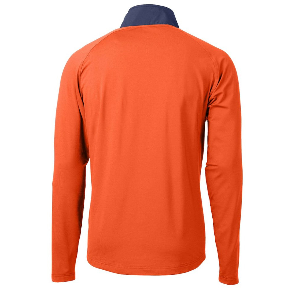 MLB Detroit Tigers Cutter & Buck Adapt Eco Knit Hybrid Recycled Quarter-Zip Jacket