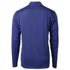 MLB Kansas City Royals Cutter & Buck Virtue Eco Pique Micro Stripe Recycled Quarter-Zip Pullover Top