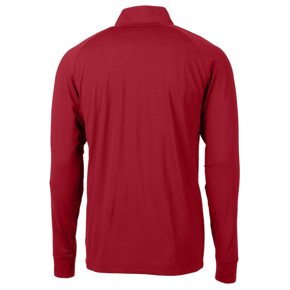 MLB Detroit Tigers Cutter & Buck Patriotic Logo Adapt Eco Knit Stretch Recycled Quarter-Zip Pullover Top