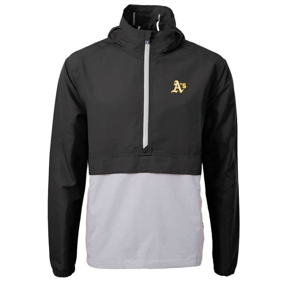 MLB Athletics Cutter & Buck Charter Eco Recycled Half-Zip Anorak Jacket
