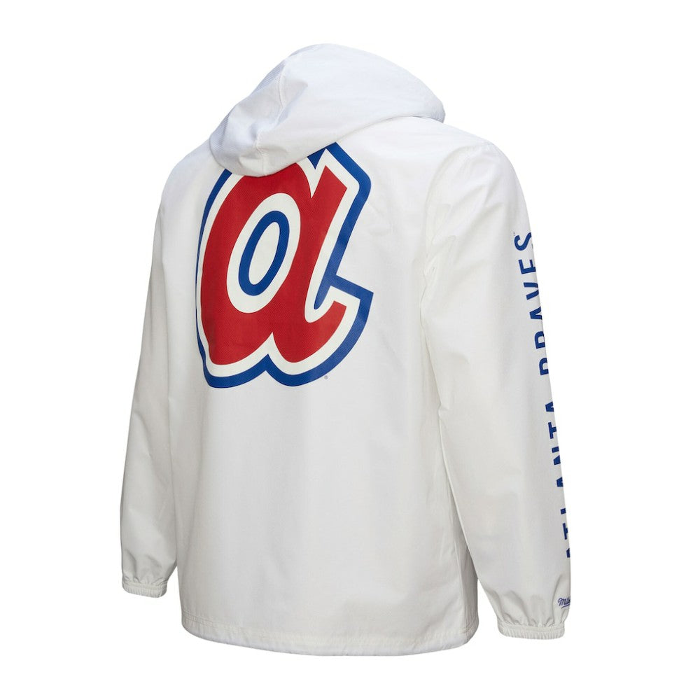 MLB Atlanta Braves Mitchell & Ness Vintage Full-Snap Hooded Coaches Jacket