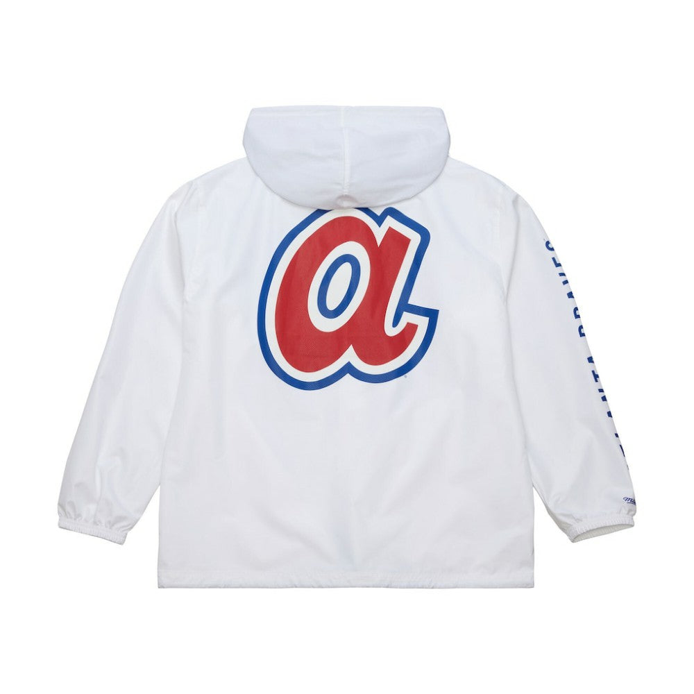 MLB Atlanta Braves Mitchell & Ness Vintage Full-Snap Hooded Coaches Jacket
