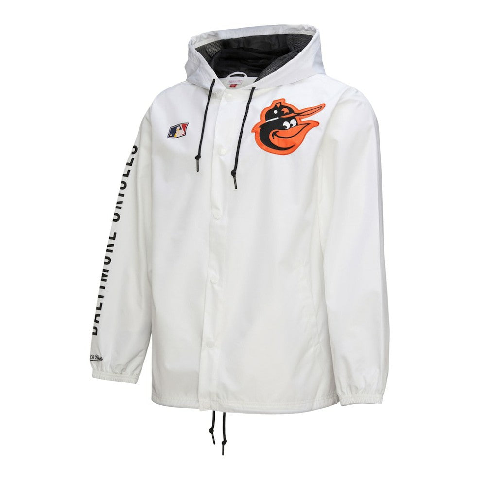 MLB Baltimore Orioles Mitchell & Ness Vintage Full-Snap Hooded Coaches Jacket