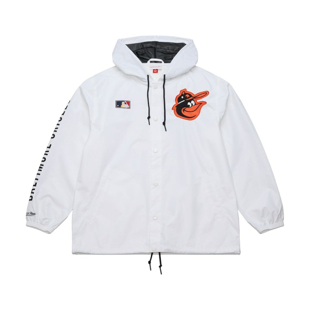 MLB Baltimore Orioles Mitchell & Ness Vintage Full-Snap Hooded Coaches Jacket