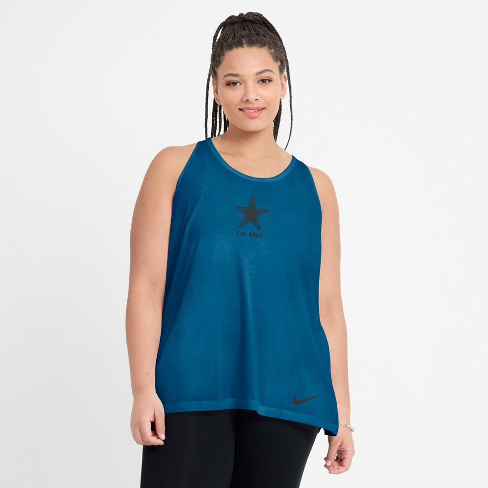 Women's Glory Open-Back Crisscross Dri-FIT Tank Top - Dallas Cowboys