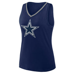 Logo Athletic Women's Stellar Win V-Neck Tank Top - Dallas Cowboys