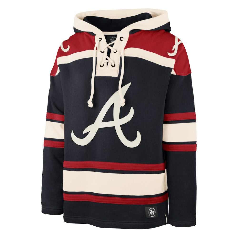 MLB Atlanta Braves '47 Superior Lacer Pullover Hoodie