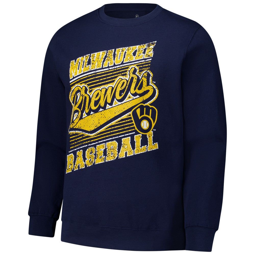 MLB Milwaukee Brewers Stitches Lightweight Crew Sweatshirt