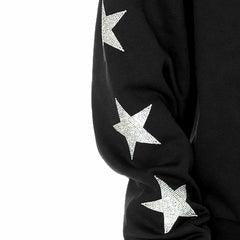 Gameday Couture Women's Rhinestone Star Sleeve Settle the Score Oversized Tri-Blend Pullover - Baltimore Ravens