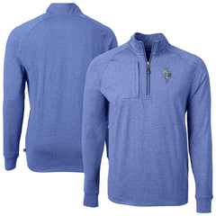 MLB Kansas City Royals Cutter & Buck Adapt Eco Knit Heather Quarter-Zip Pullover Top