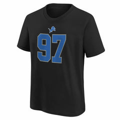 Aidan Hutchinson  Player Name & Number T-Shirt - Detroit Lions