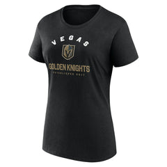 NHL Black Vegas Golden Knights Logo Athletic Women's Unrivaled T-Shirt