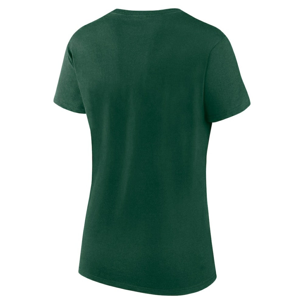 NHL Green Minnesota Wild Logo Athletic Women's Unrivaled T-Shirt