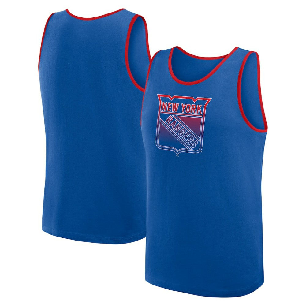 NHL Blue New York Rangers Logo Athletic Unmatched Success Tank Top