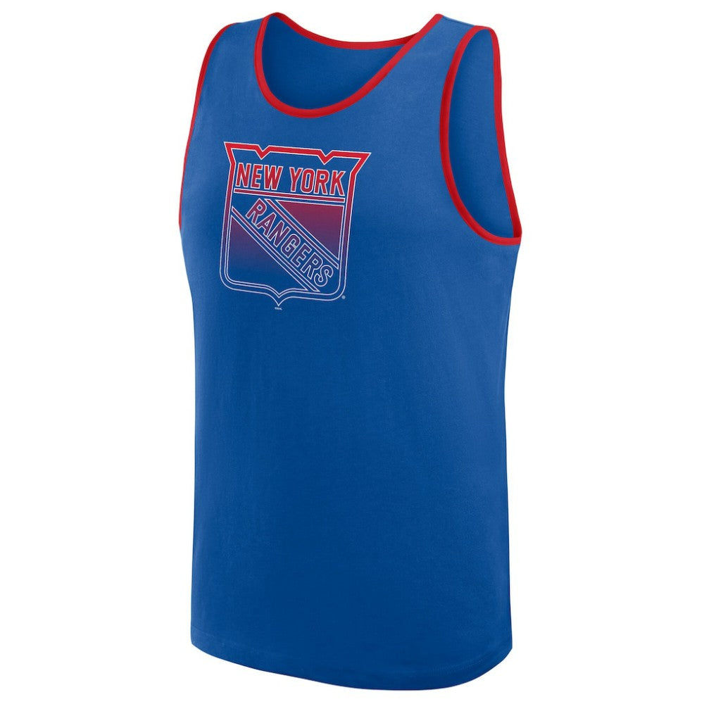NHL Blue New York Rangers Logo Athletic Unmatched Success Tank Top