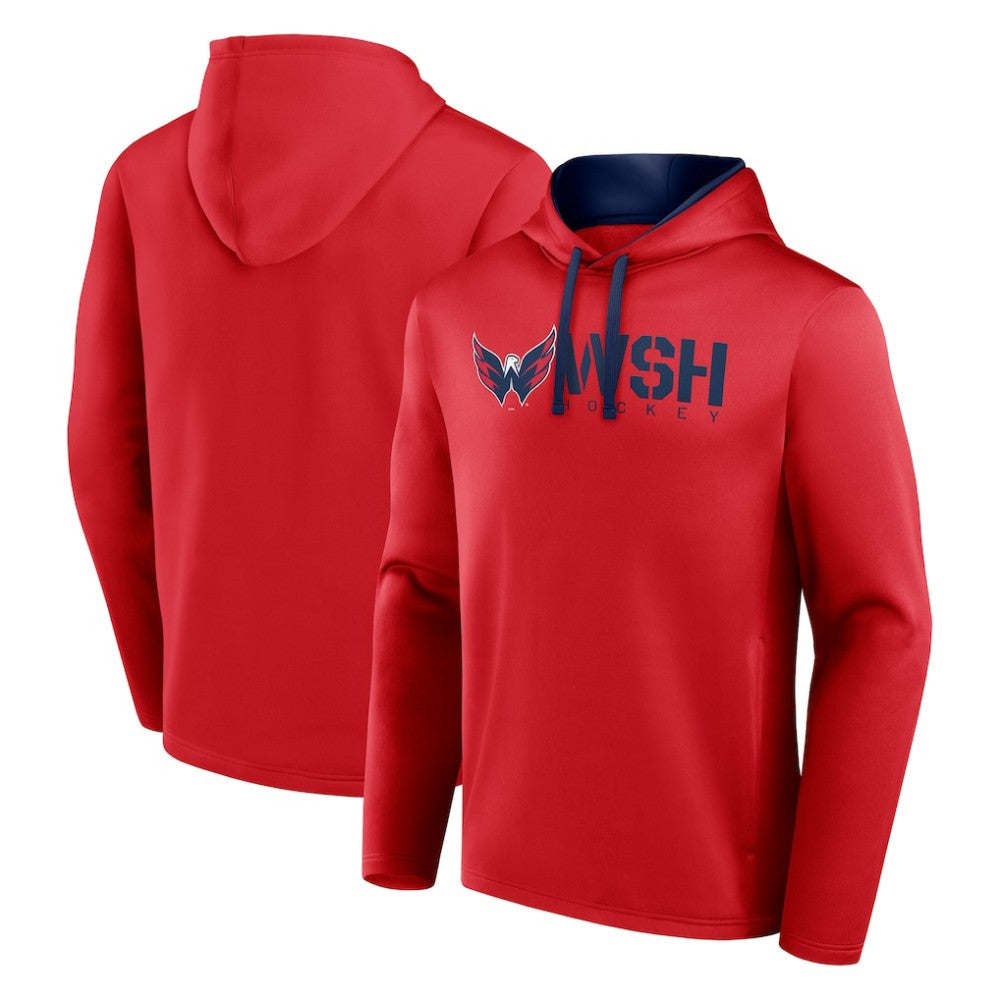 NHL Red Washington Capitals Logo Athletic Head Start Pullover Hoodie