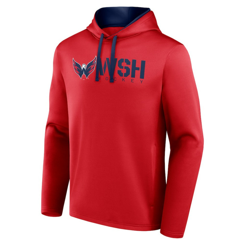 NHL Red Washington Capitals Logo Athletic Head Start Pullover Hoodie