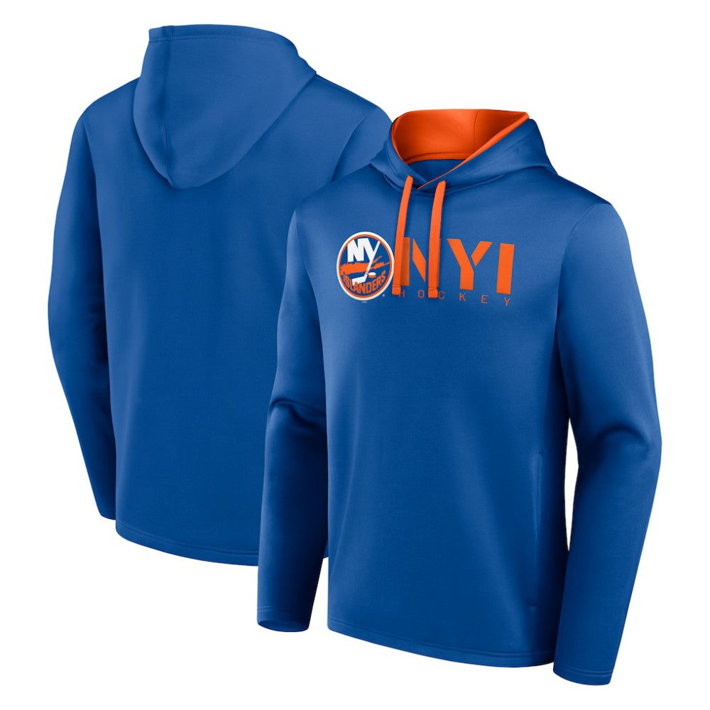 NHL Royal New York Islanders Logo Athletic Head Start Pullover Hoodie