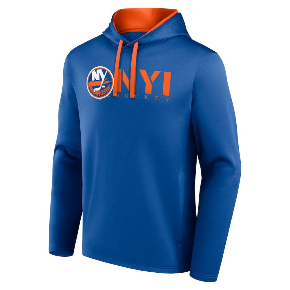 NHL Royal New York Islanders Logo Athletic Head Start Pullover Hoodie