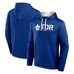 NHL Blue Toronto Maple Leafs Logo Athletic Head Start Pullover Hoodie