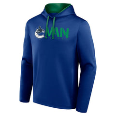 NHL Blue Vancouver Canucks Logo Athletic Head Start Pullover Hoodie