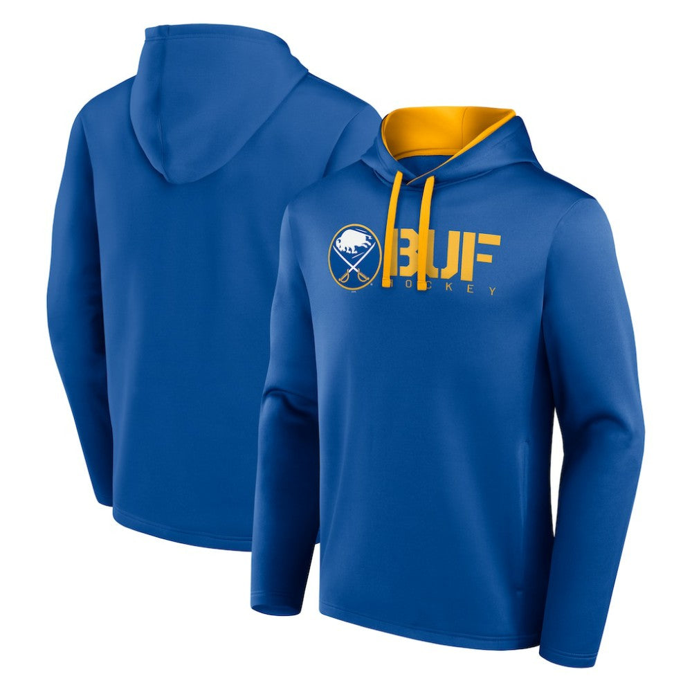 NHL Royal Buffalo Sabres Logo Athletic Head Start Pullover Hoodie