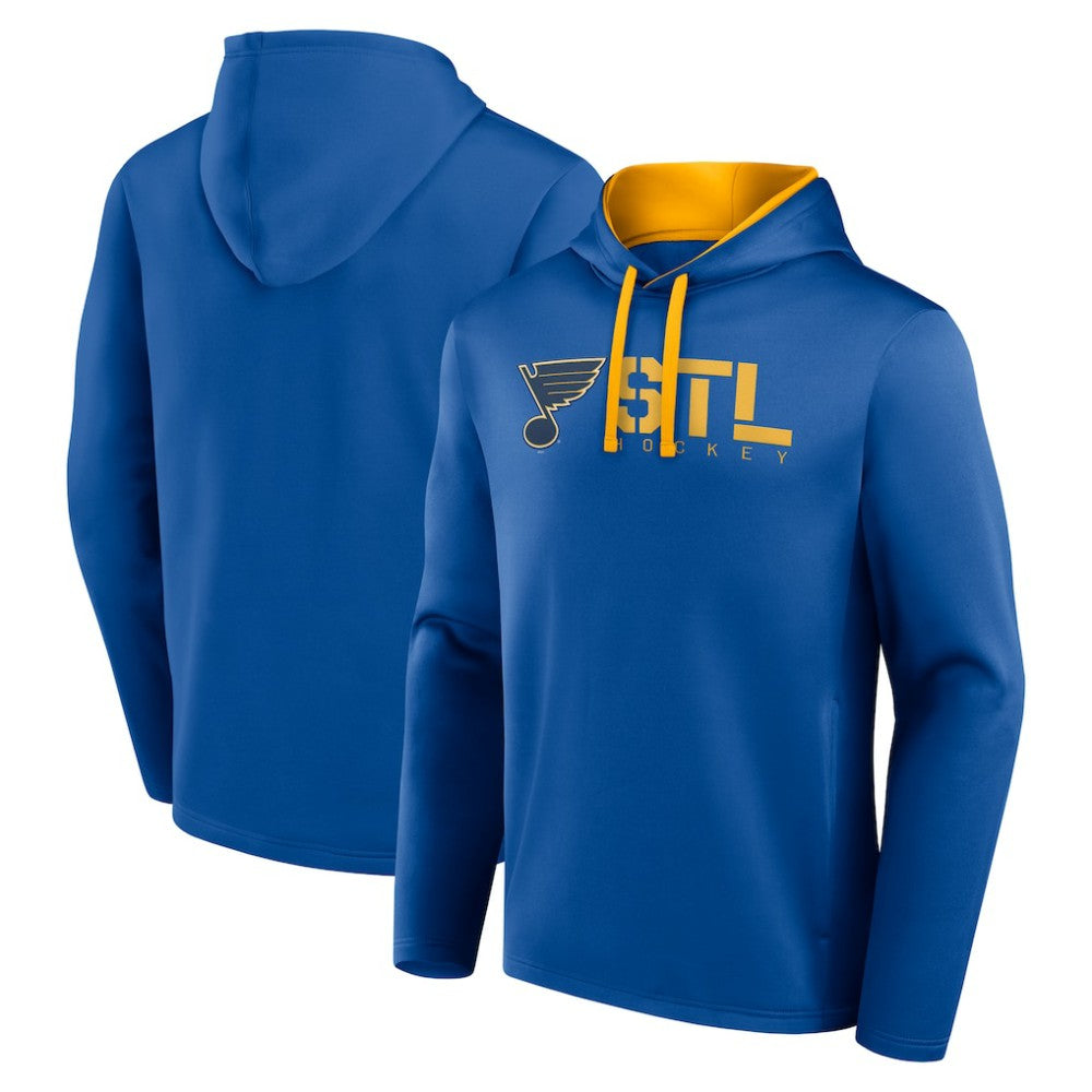 NHL Blue St. Louis Blues Logo Athletic Head Start Pullover Hoodie