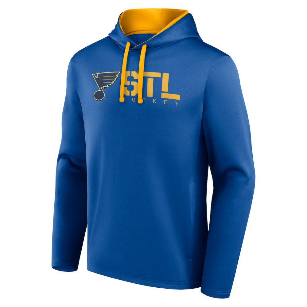 NHL Blue St. Louis Blues Logo Athletic Head Start Pullover Hoodie