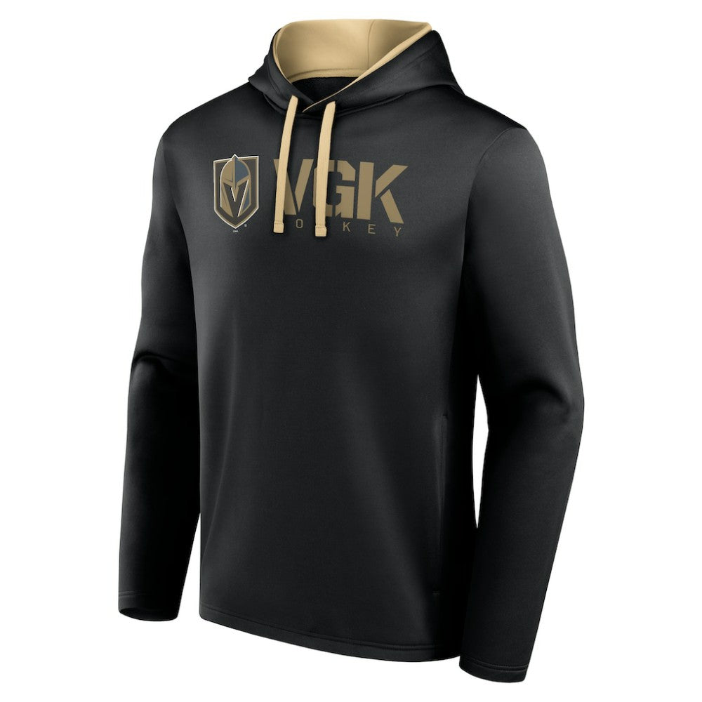 NHL Black Vegas Golden Knights Logo Athletic Head Start Pullover Hoodie