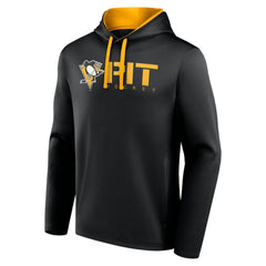 NHL Black Pittsburgh Penguins Logo Athletic Head Start Pullover Hoodie