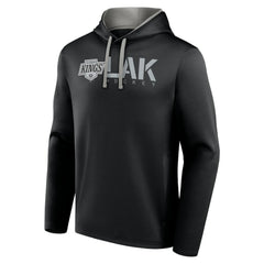 NHL Black Los Angeles Kings Logo Athletic Head Start Pullover Hoodie
