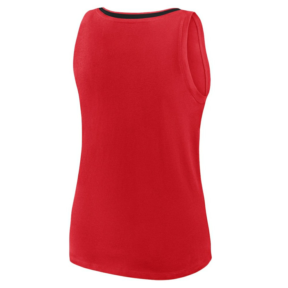 NHL Red New Jersey Devils Logo Athletic Women's Stellar Win V-Neck Tank Top