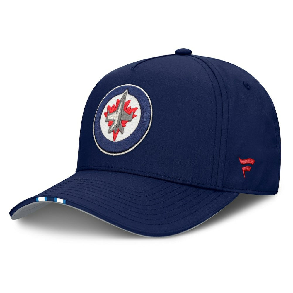 NHL Navy Winnipeg Jets Fanatics 2025 NHL Draft Authentic Pro On-Stage Podium A-Frame Adjustable Hat