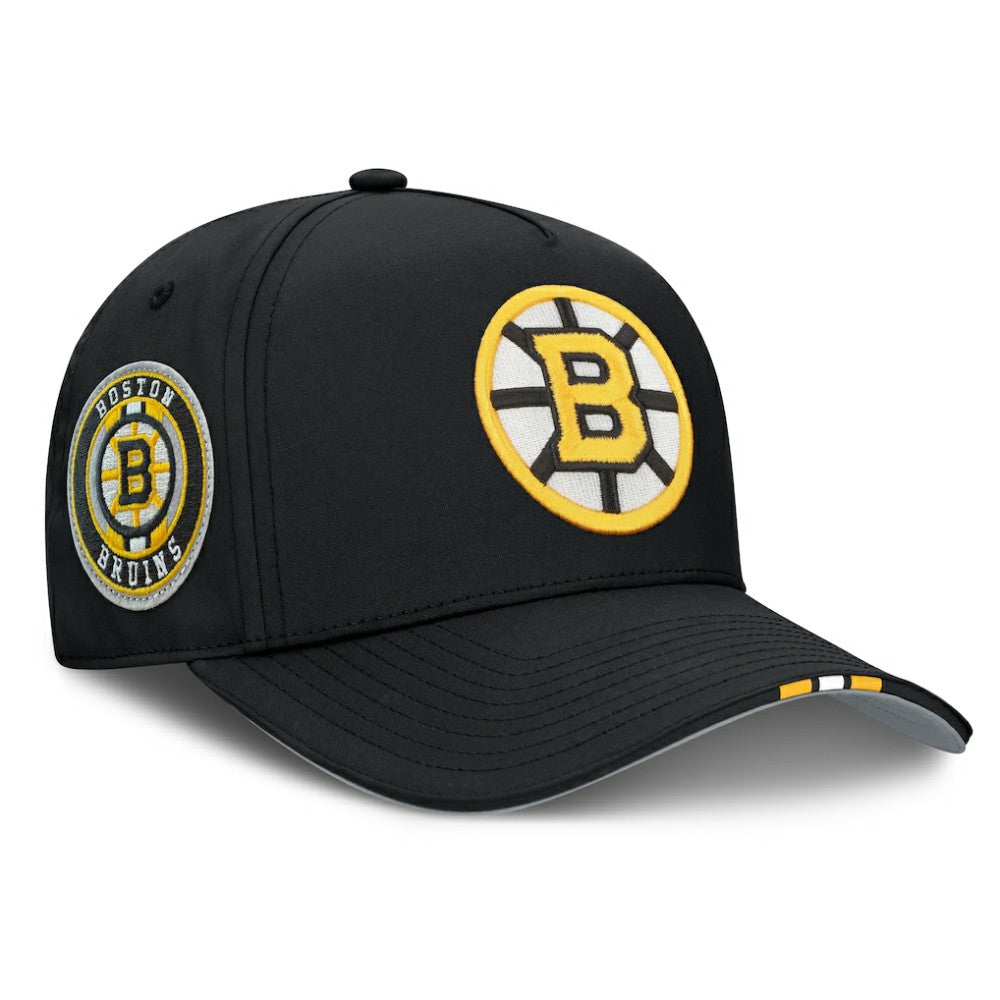 NHL Black Boston Bruins Fanatics 2025 NHL Draft Authentic Pro On-Stage Podium A-Frame Adjustable Hat