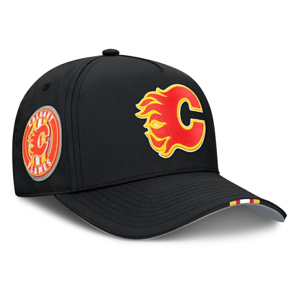 NHL Black Calgary Flames Fanatics 2025 NHL Draft Authentic Pro On-Stage Podium A-Frame Adjustable Hat
