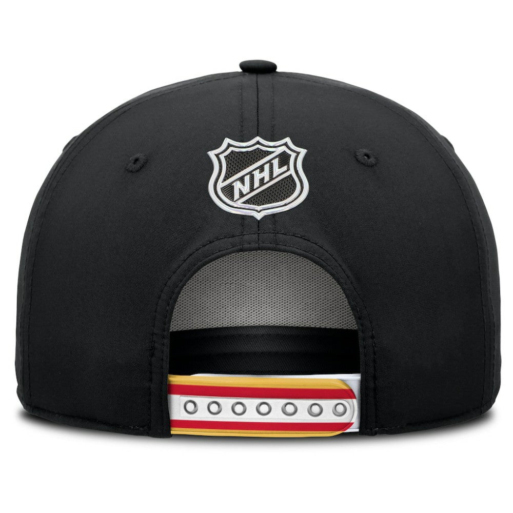 NHL Black Calgary Flames Fanatics 2025 NHL Draft Authentic Pro On-Stage Podium A-Frame Adjustable Hat
