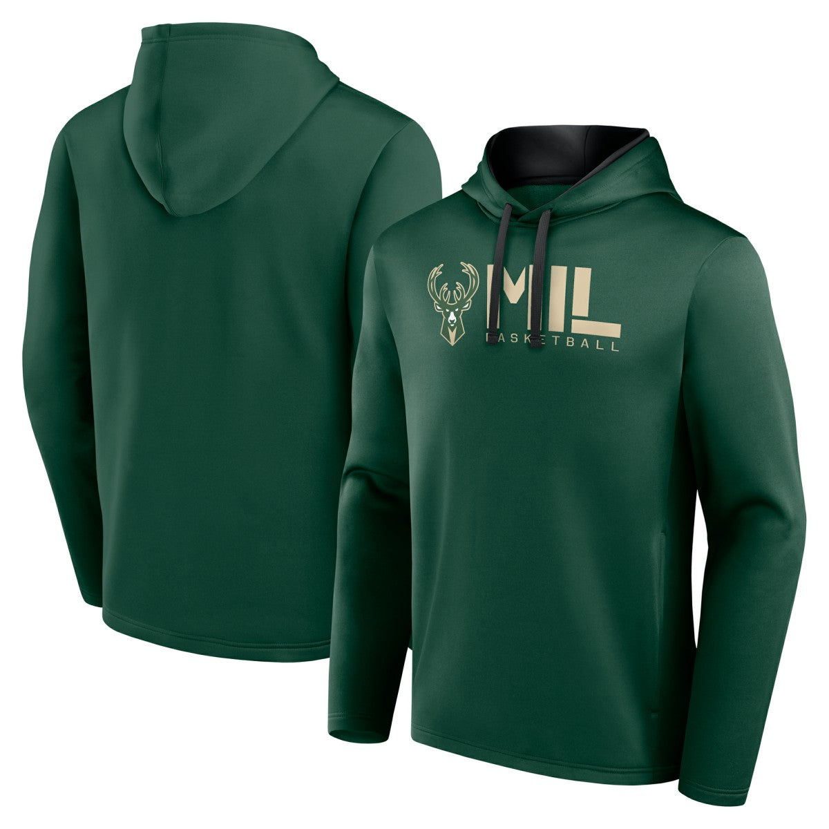 NBA Milwaukee Bucks Logo Athletic Head Start Pullover Hoodie