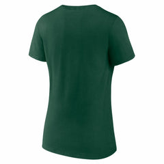 NBA Milwaukee Bucks Logo Athletic Women's Unrivaled V-Neck T-Shirt
