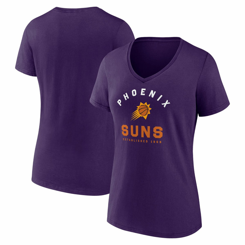 NBA Phoenix Suns Logo Athletic Women's Unrivaled V-Neck T-Shirt