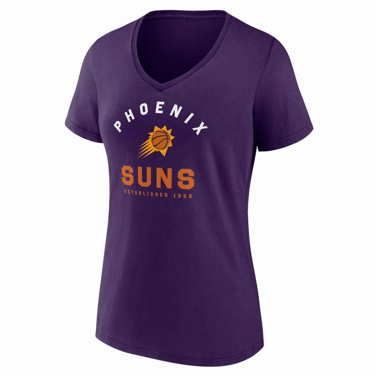 NBA Phoenix Suns Logo Athletic Women's Unrivaled V-Neck T-Shirt