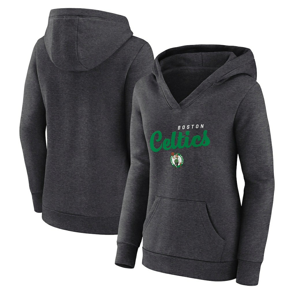 NBA Boston Celtics Logo Athletic Women's Triumphant V-Neck Pullover Hoodie