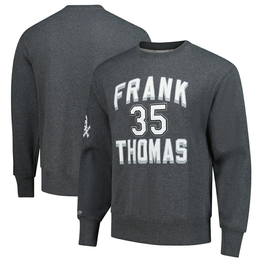 MLB Frank Thomas Chicago White Sox Mitchell & Ness Legends Collection Vintage Logo Name & Number Fleece Pullover Sweatshirt