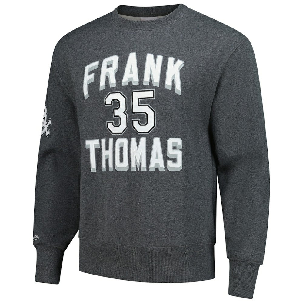 MLB Frank Thomas Chicago White Sox Mitchell & Ness Legends Collection Vintage Logo Name & Number Fleece Pullover Sweatshirt