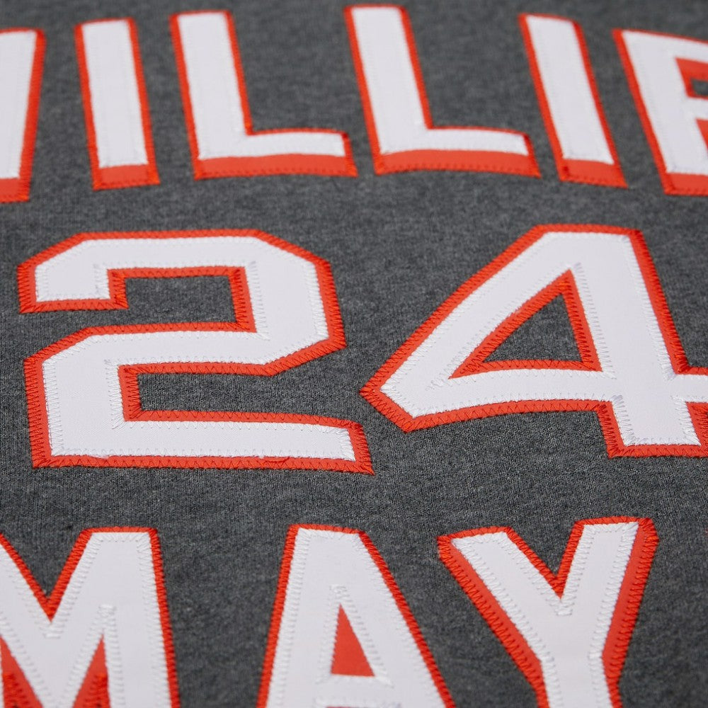 MLB Willie Mays San Francisco Giants Mitchell & Ness Legends Collection Vintage Logo Name & Number Fleece Pullover Sweatshirt
